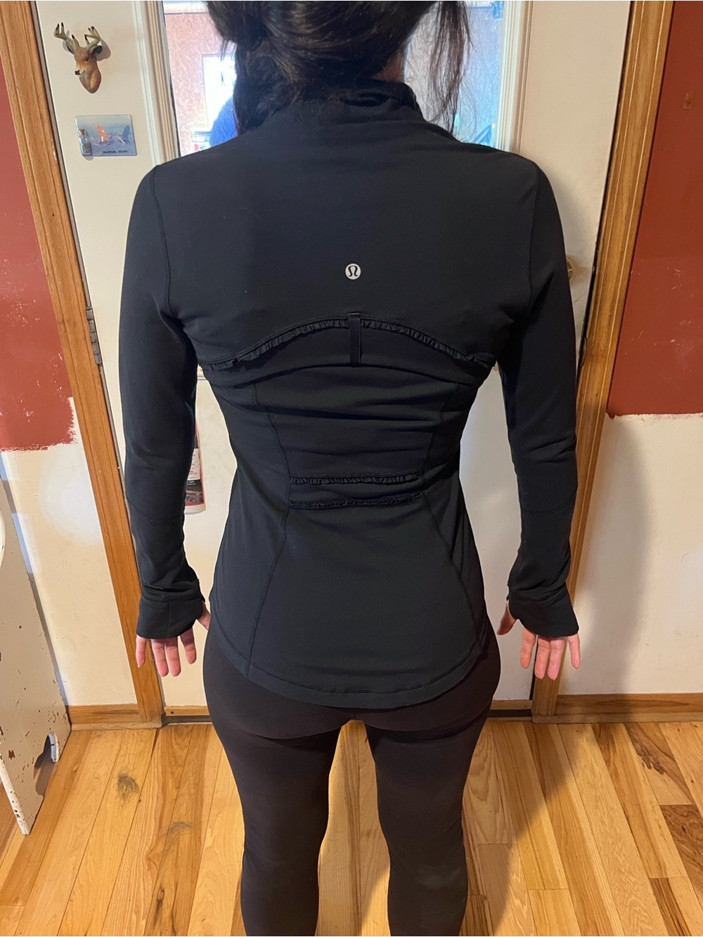 lululemon athletica Black Fitted Zip-Up Bomber Jacket